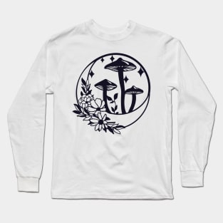 Celestial Fungi and Moon Long Sleeve T-Shirt